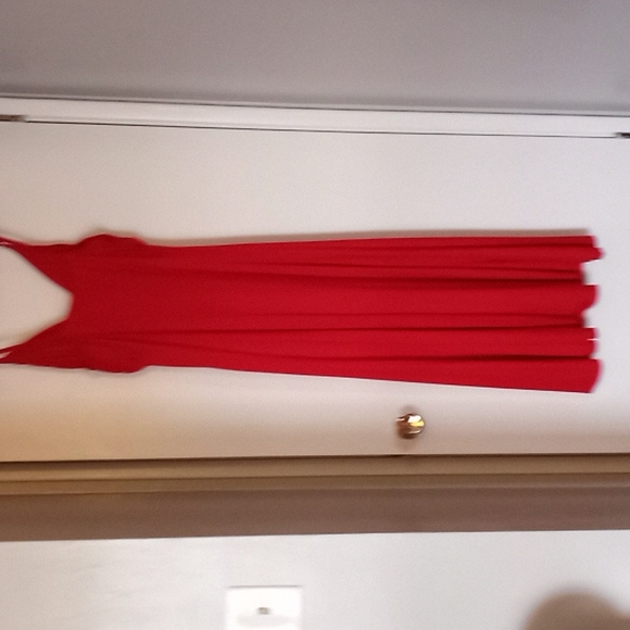Red maxi dress LG Sleeveless - Picture 3 of 4